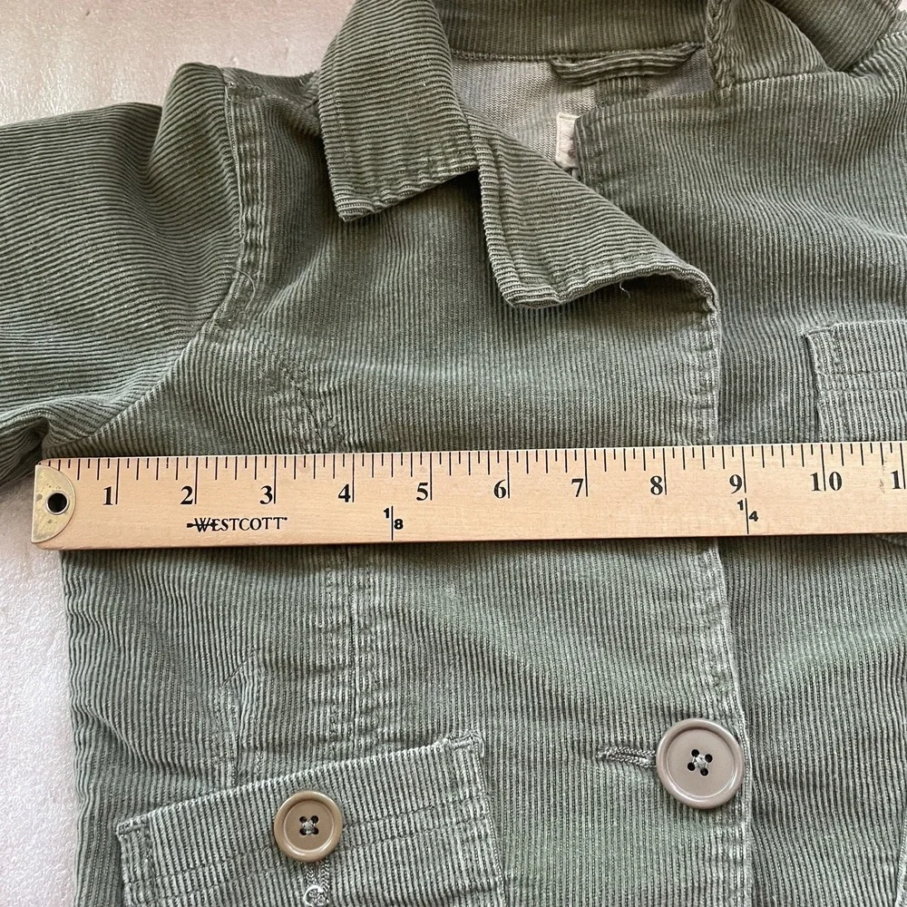 Vintage Z Cavaricci Corduroy Jacket Women S Green Cropped Y2K One Button Pockets
